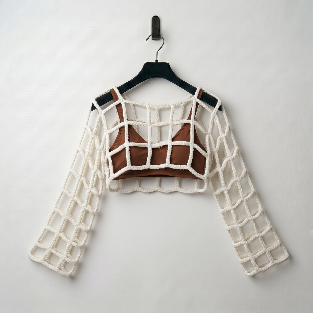 White Cozzie Crochet Top