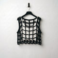 Black Brochet Rope Vest