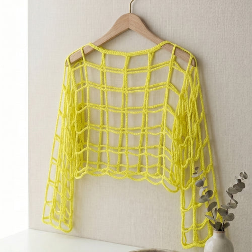 Long Sleeve Crochet Top
